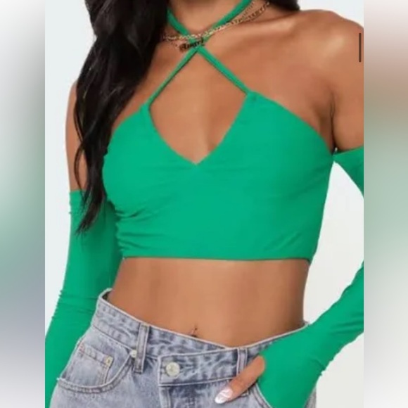 Edikted green crop top - Picture 1 of 2
